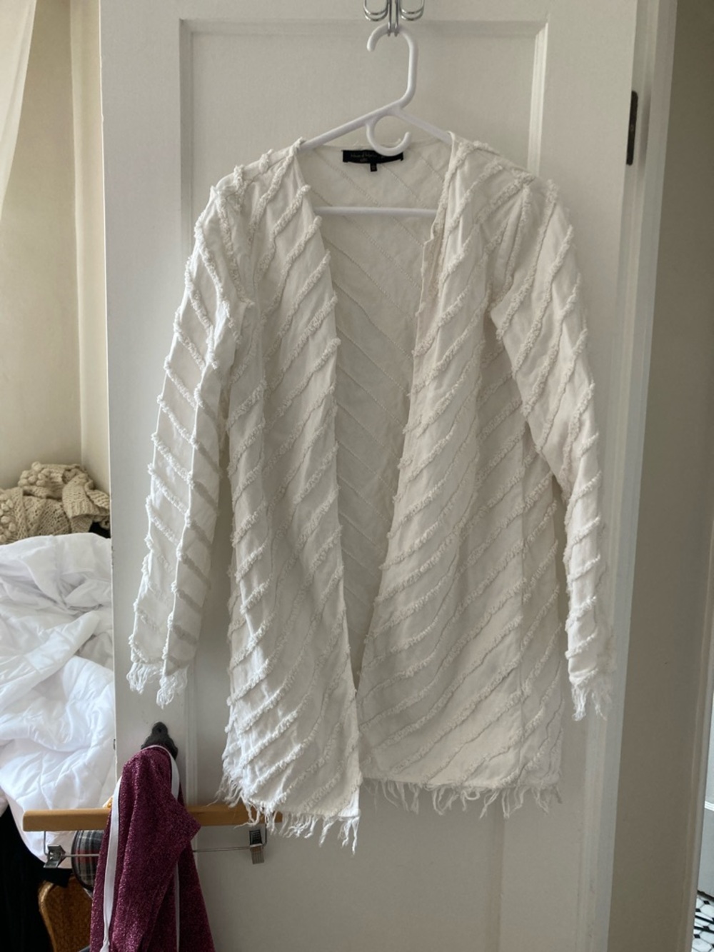 House of Harlow white open cardigan